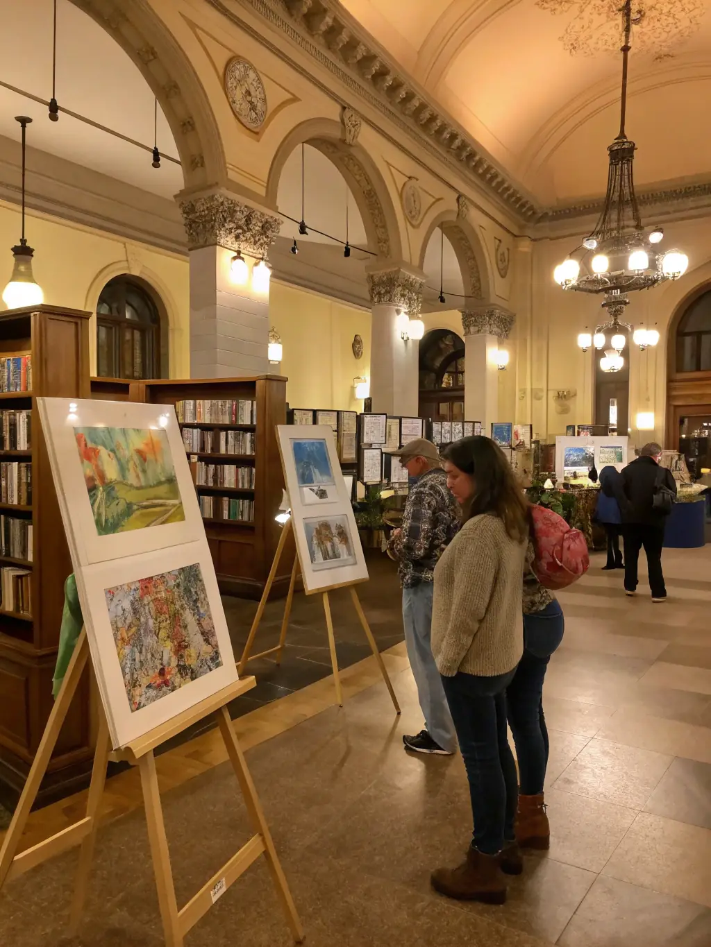 A vibrant scene from a community event hosted by BIBLIOTHEQUE SAINT LAURENT DE LA PREE, showcasing local talent and community engagement.